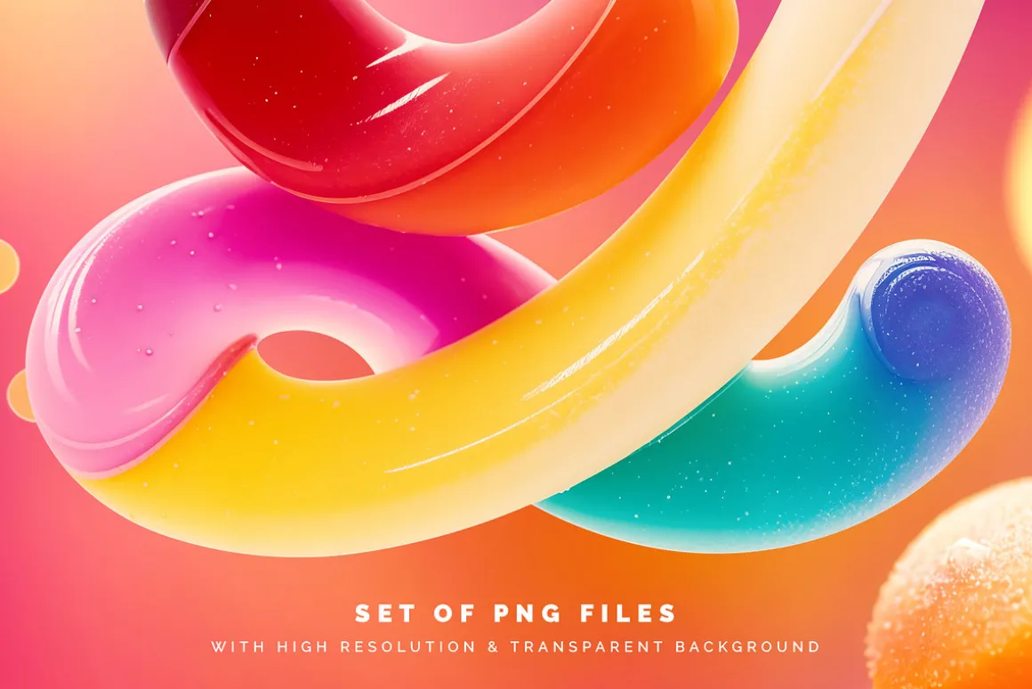 Yummy Candy - Color Bitmap Font