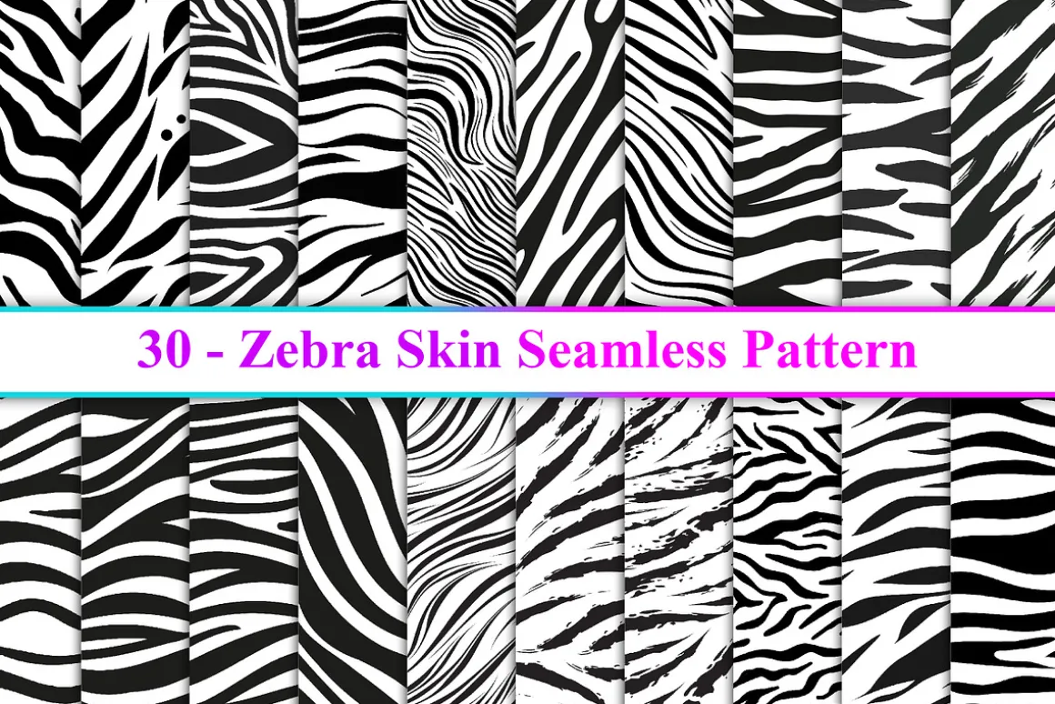 Zebra Skin Seamless Pattern