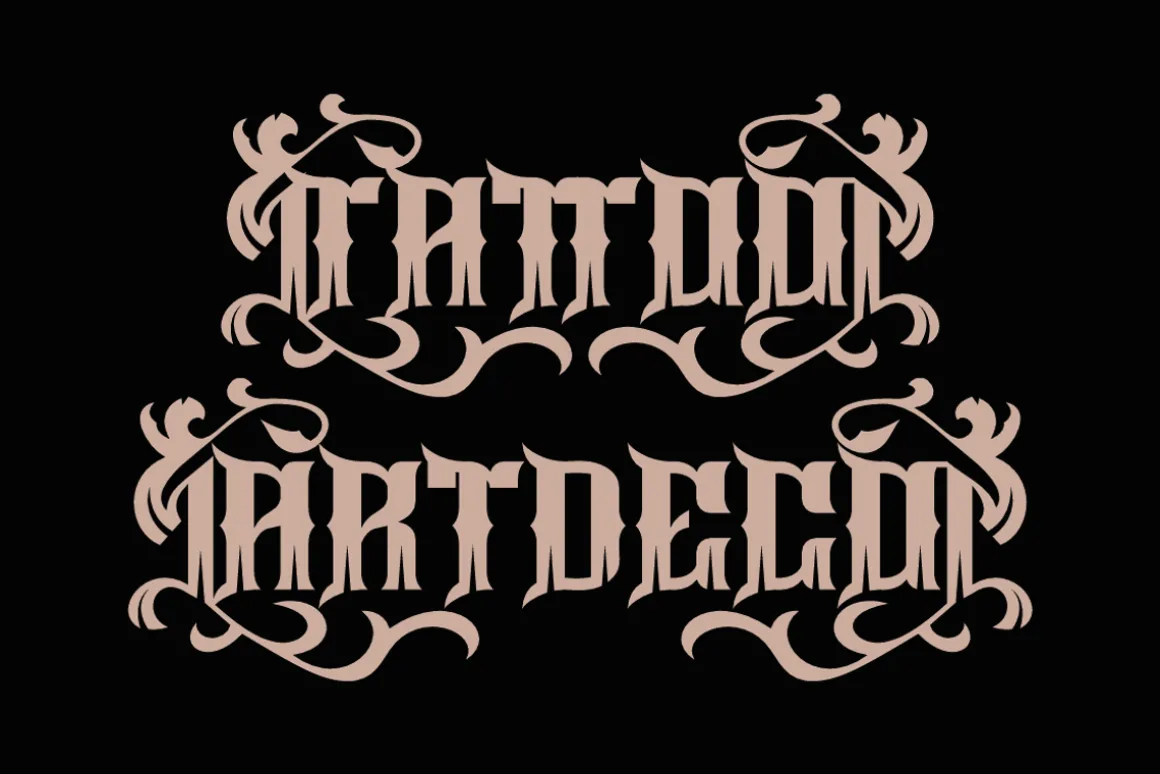 Zelmis - Tattoo Ardeco Font