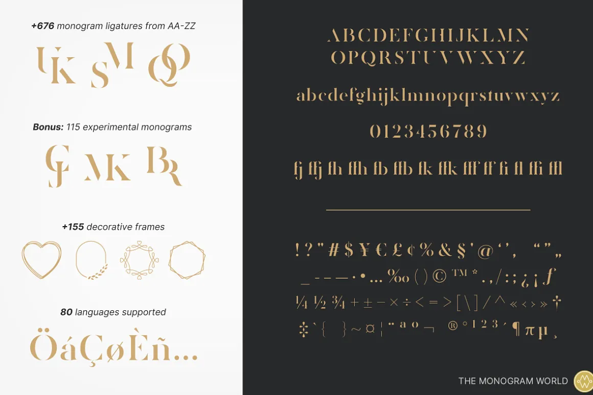 Zerifa – Serif Monogram Font