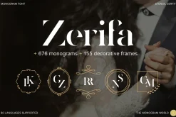 Zerifa – Serif Monogram Font