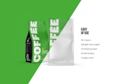 Zip Flat Bottom Pouch mockup 5PSD