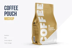 Zip Flat Bottom Pouch mockup 5PSD