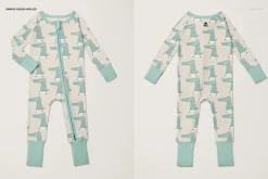 Zip Up Baby Pajama Mockup Set