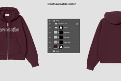 Zip-up hoodie mockup
