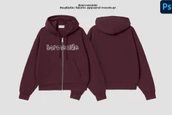 Zip-up hoodie mockup