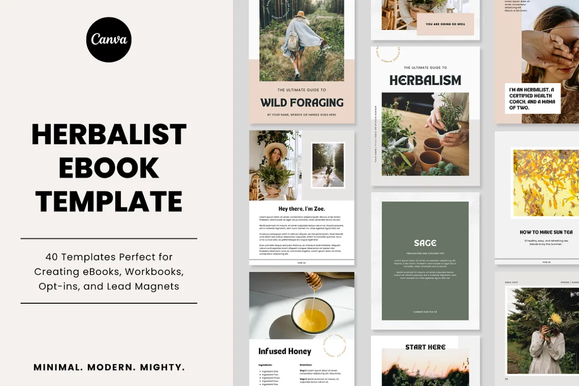 ZOE | Canva Herbalist eBook Template